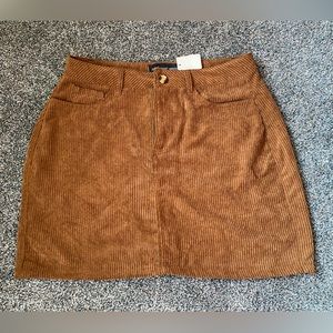 NWT Brown Corduroy Mini Skirt